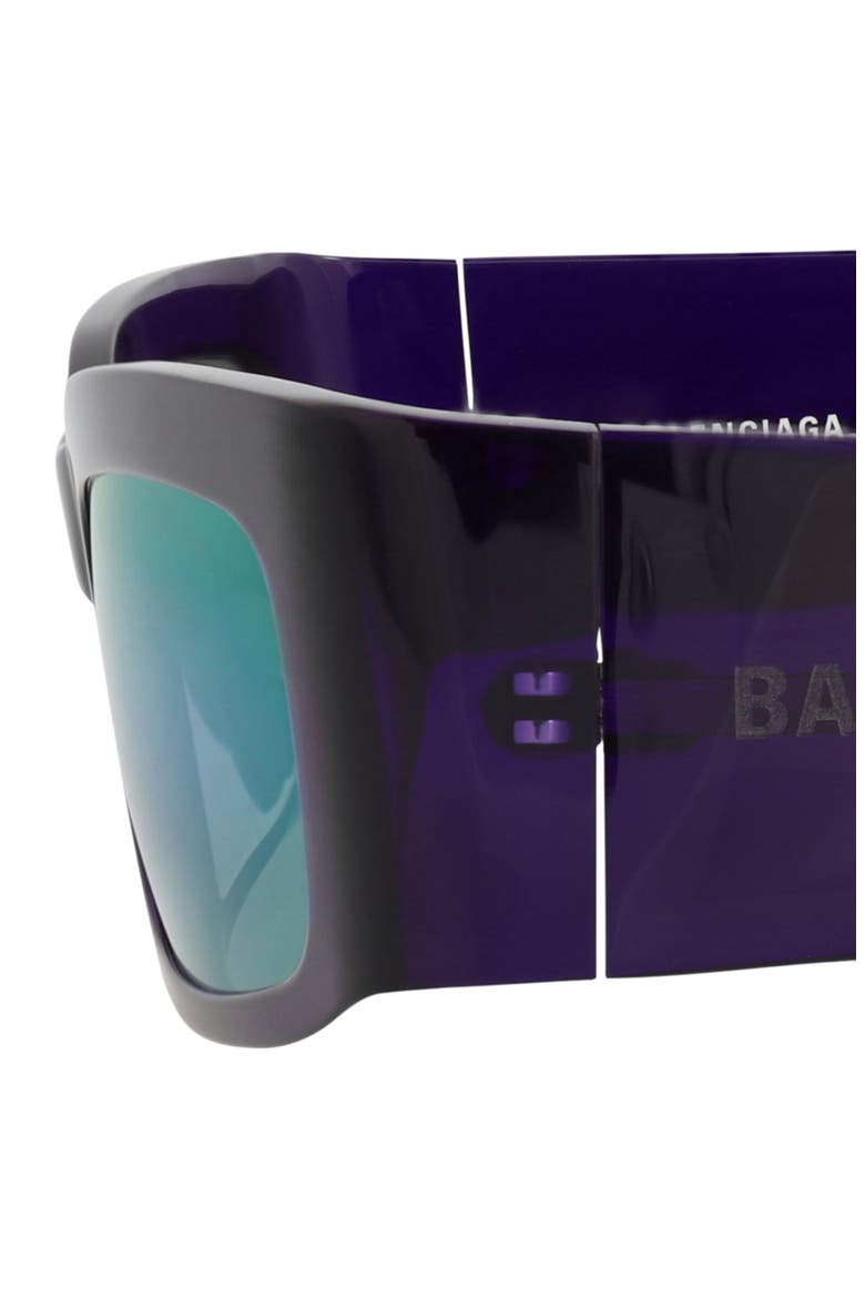 56mm Rectangular Sunglasses, Alternate, color, VIOLET VIOLET VIOLET