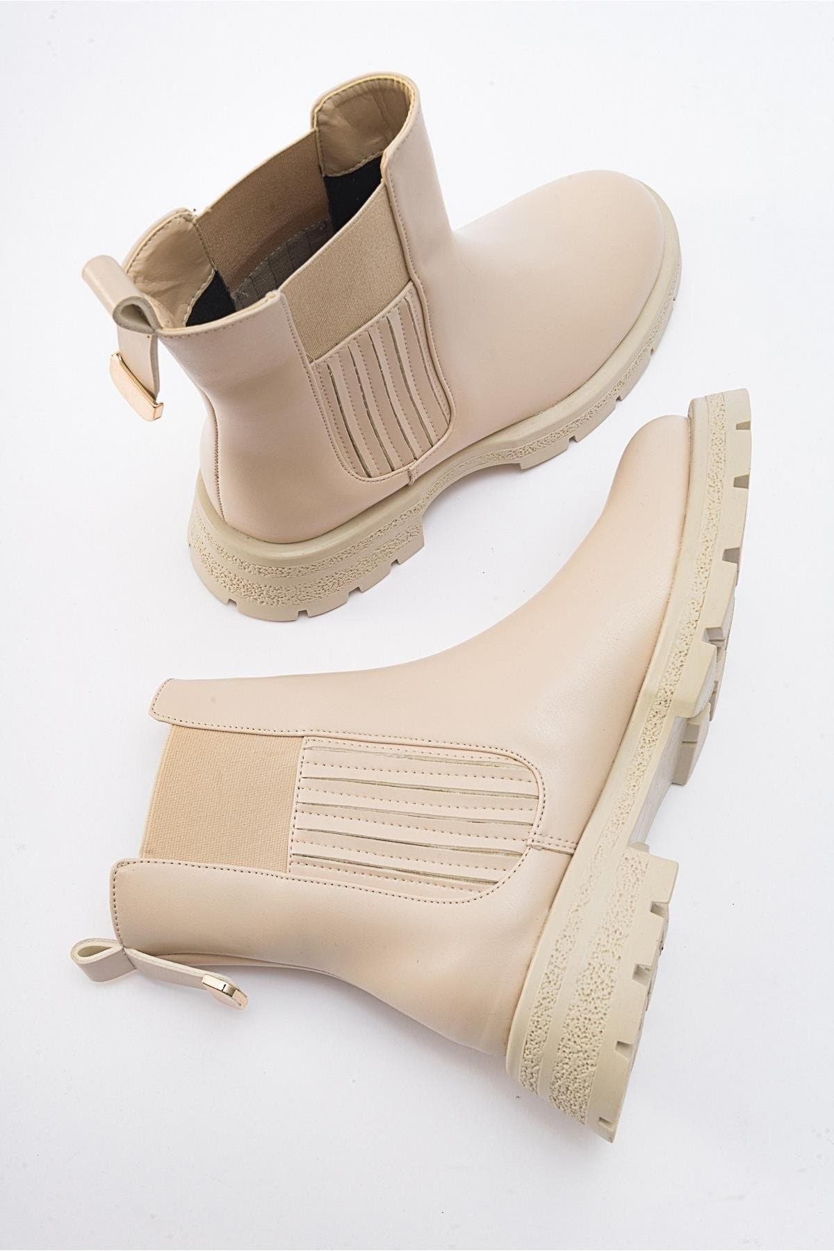 Sofia Chelsea Boot, Alternate, color, Beige Faux Leather