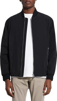 Theory City Foundation Tech Water Resistant Twill Bomber Jacket