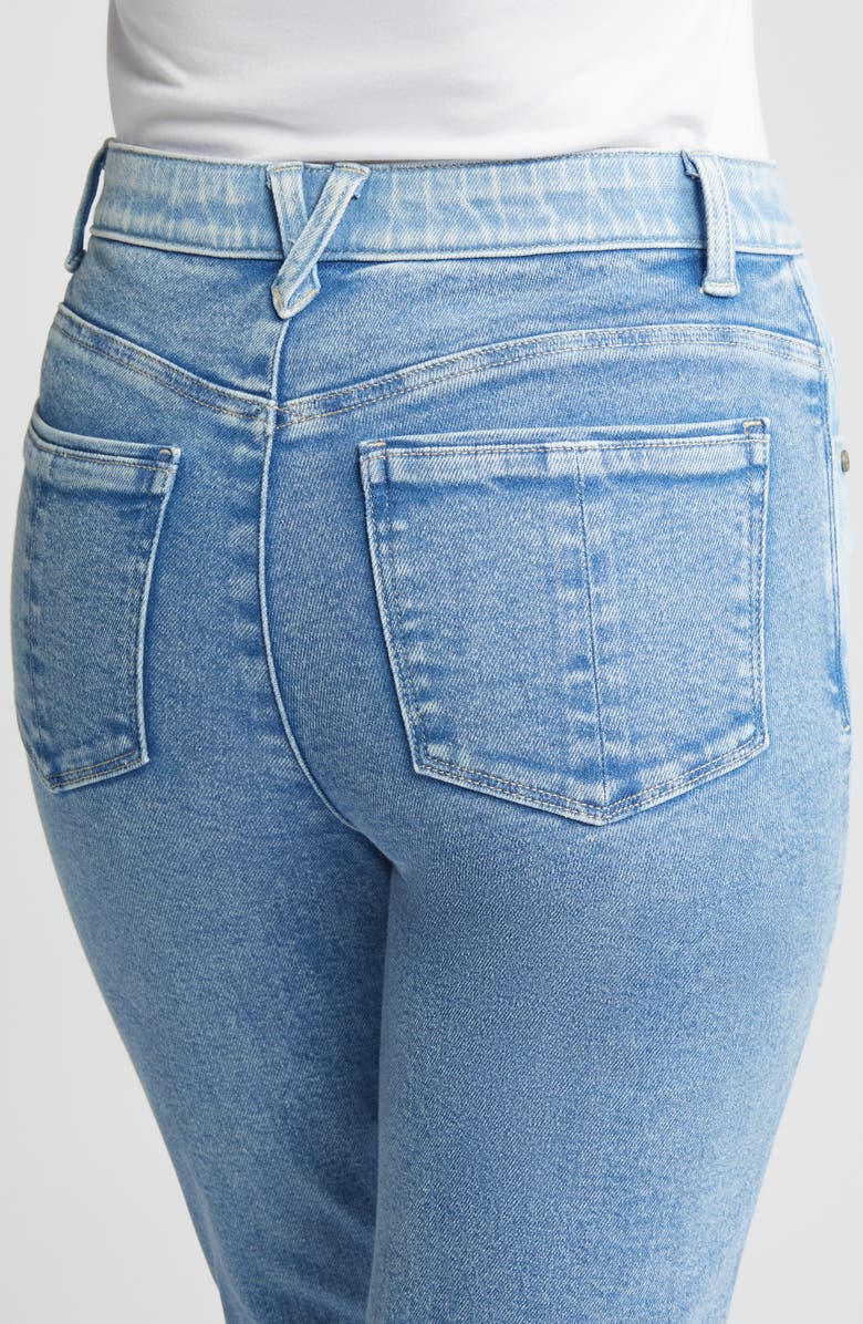 Wit & Wisdom 'Ab'Solution Pieced High Waist Ankle Straight Leg Jeans, Alternate, color, Light Blue