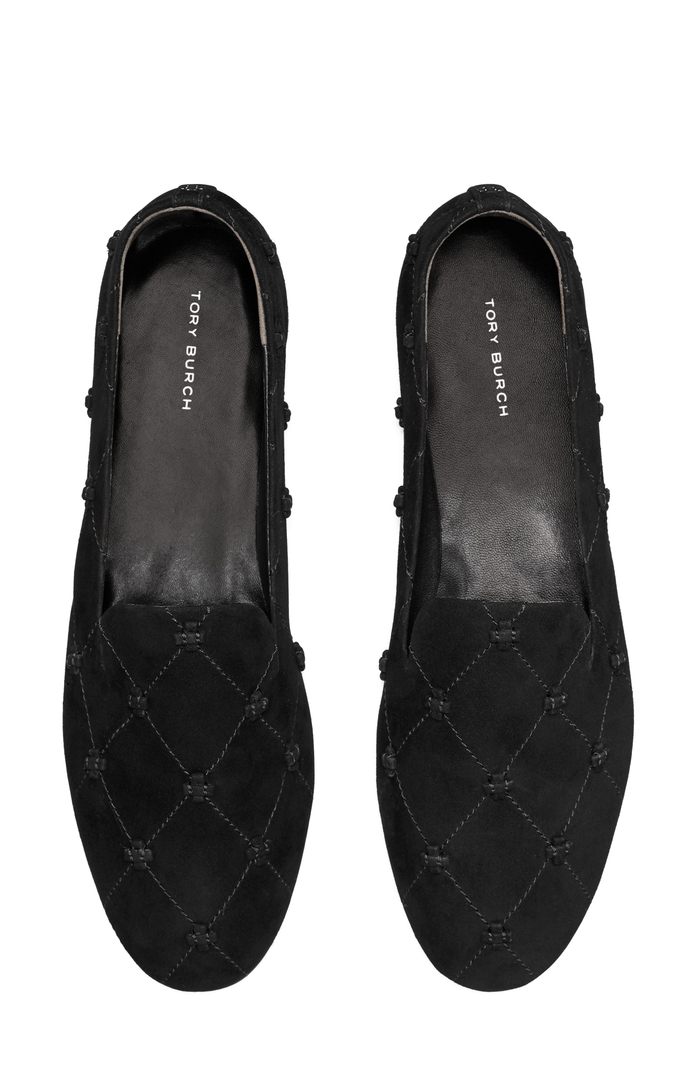 Bunny Knot Smoking Slipper, Alternate, color, PERFECT BLACK