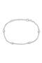 Sterling Silver Heart Charm Station Bracelet