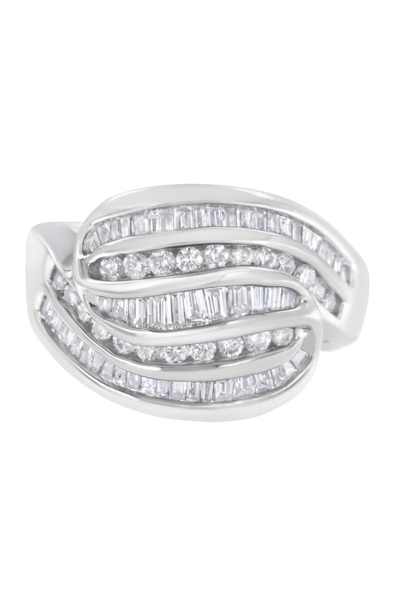 Haus of Brilliance 14KT White Gold 1.0 cttw Diamond Bypass Band Ring, Main, color, White