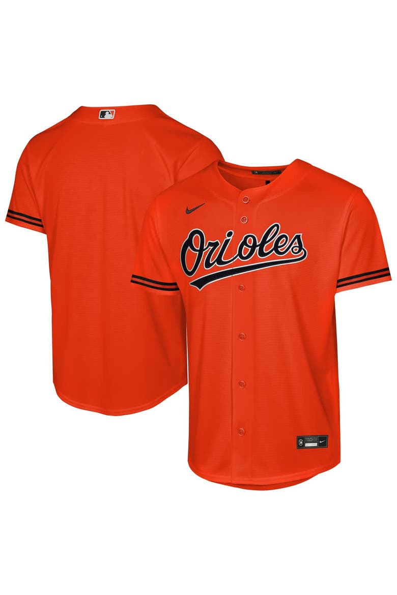 Youth Nike Orange Baltimore Orioles Alternate 2 Replica Jersey, Main, color, Orange
