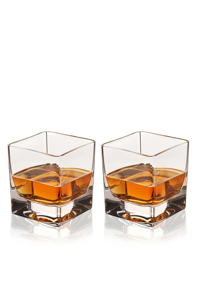 Braque Crystal Rocks Glasses Set of 2, Alternate, color, Clear