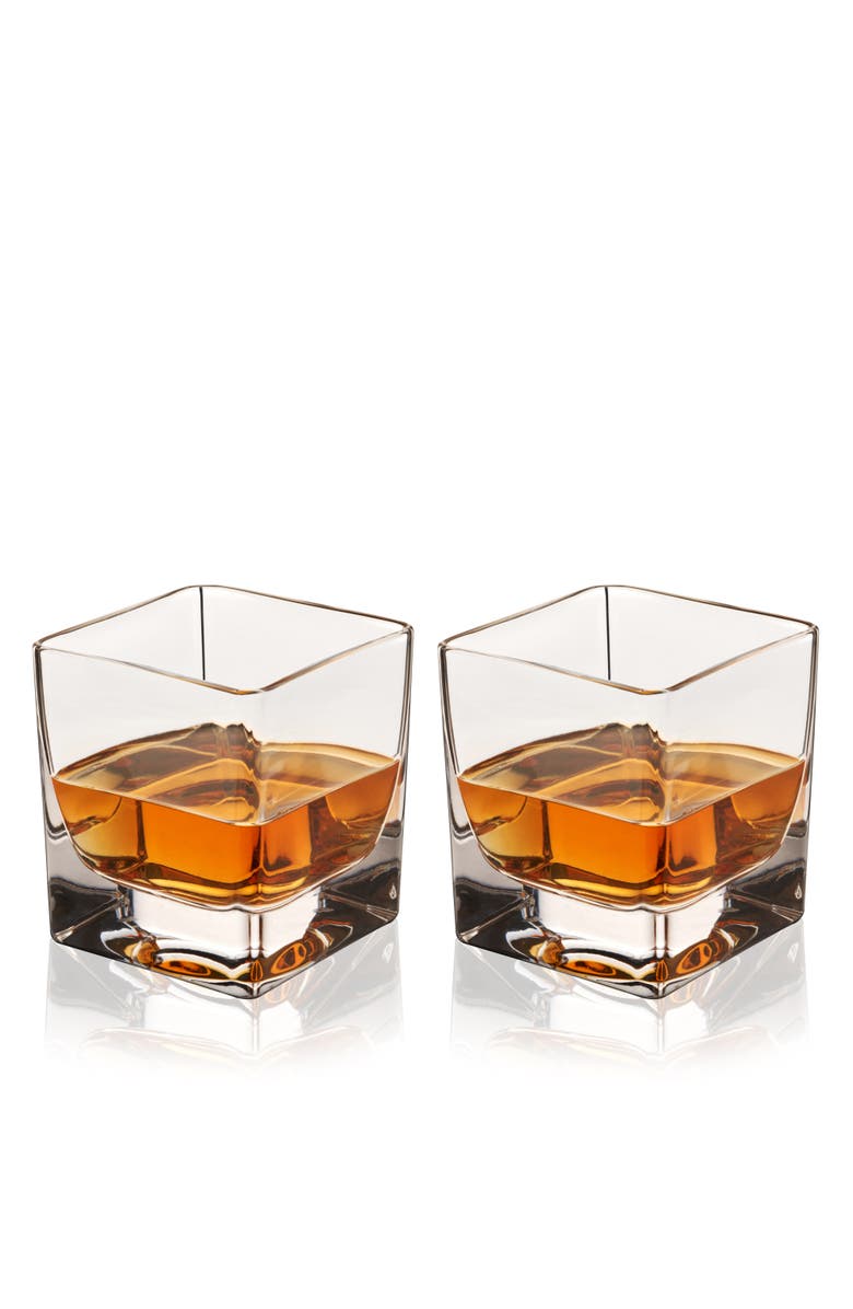 Viski Braque Crystal Rocks Glasses Set of 2, Alternate, color, Clear