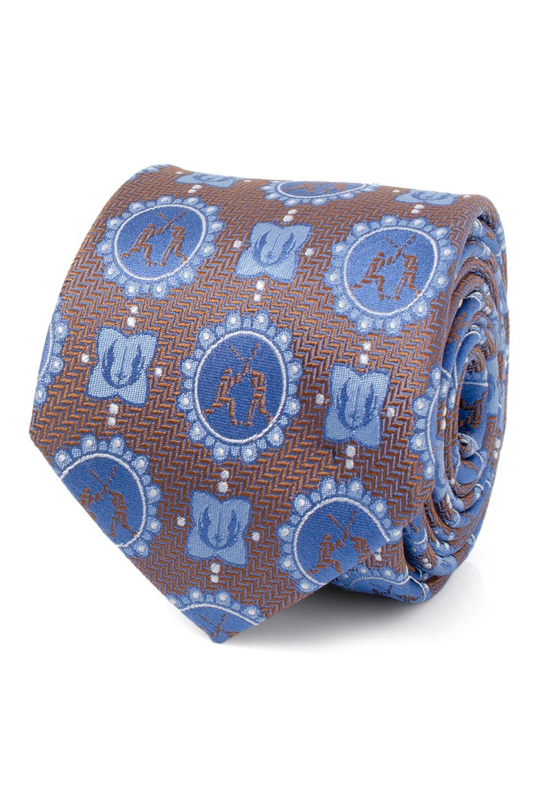 Star Wars Lightsaber Battle Silk Tie, Alternate, color, BLUE