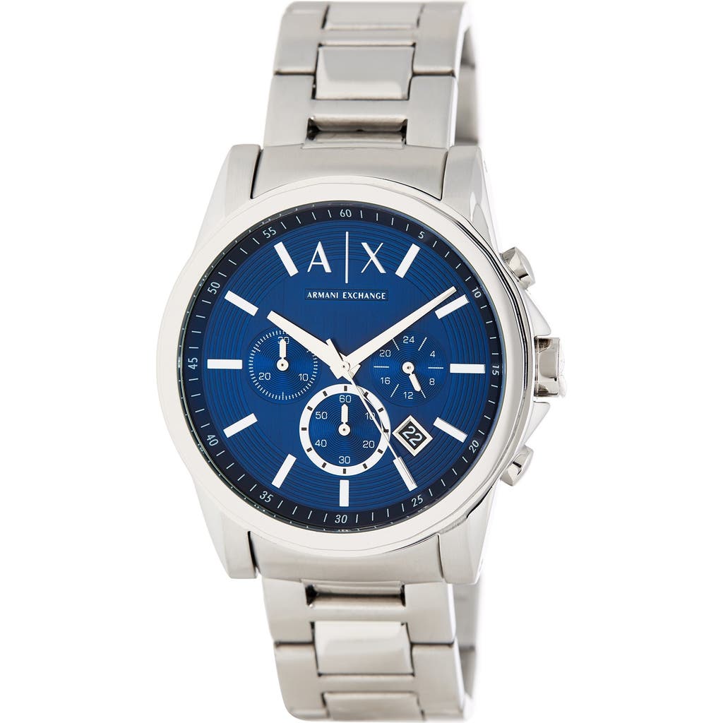 AX Armani Exchange Men's Outerbanks Chronograph Bracelet Watch, 45mm in Silver at Nordstrom Rack