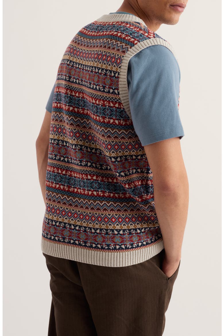 Kitto Organic Cotton Sweater Vest, Alternate, color, TWIGS TIMBER