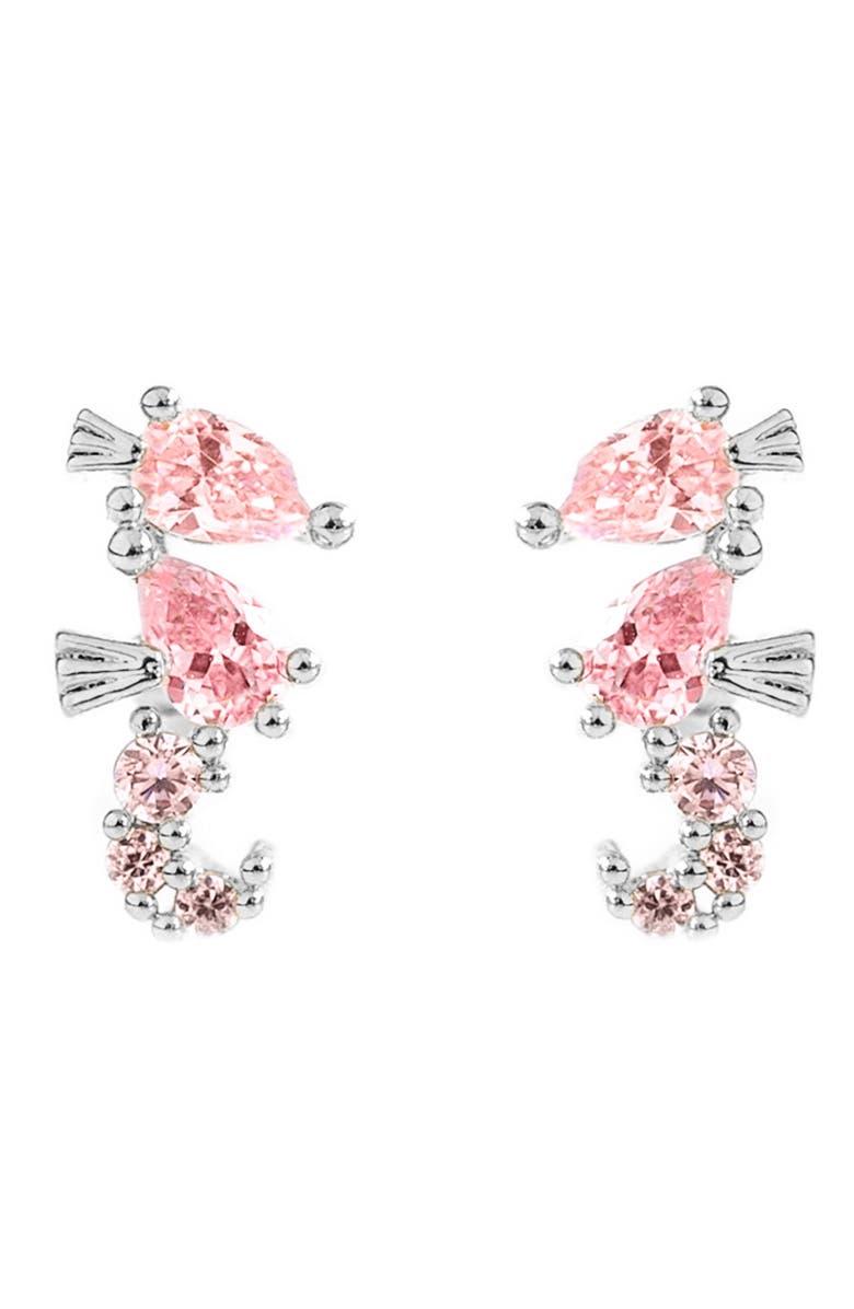 Girls Crew Seahorse Stud Earrings, Main, color,