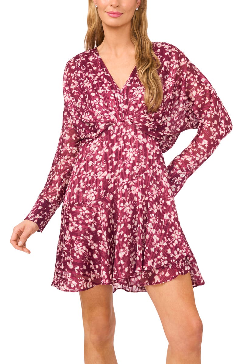 Parker The Livy Long Sleeve Cocktail Dress, Alternate, color, Zinfandel