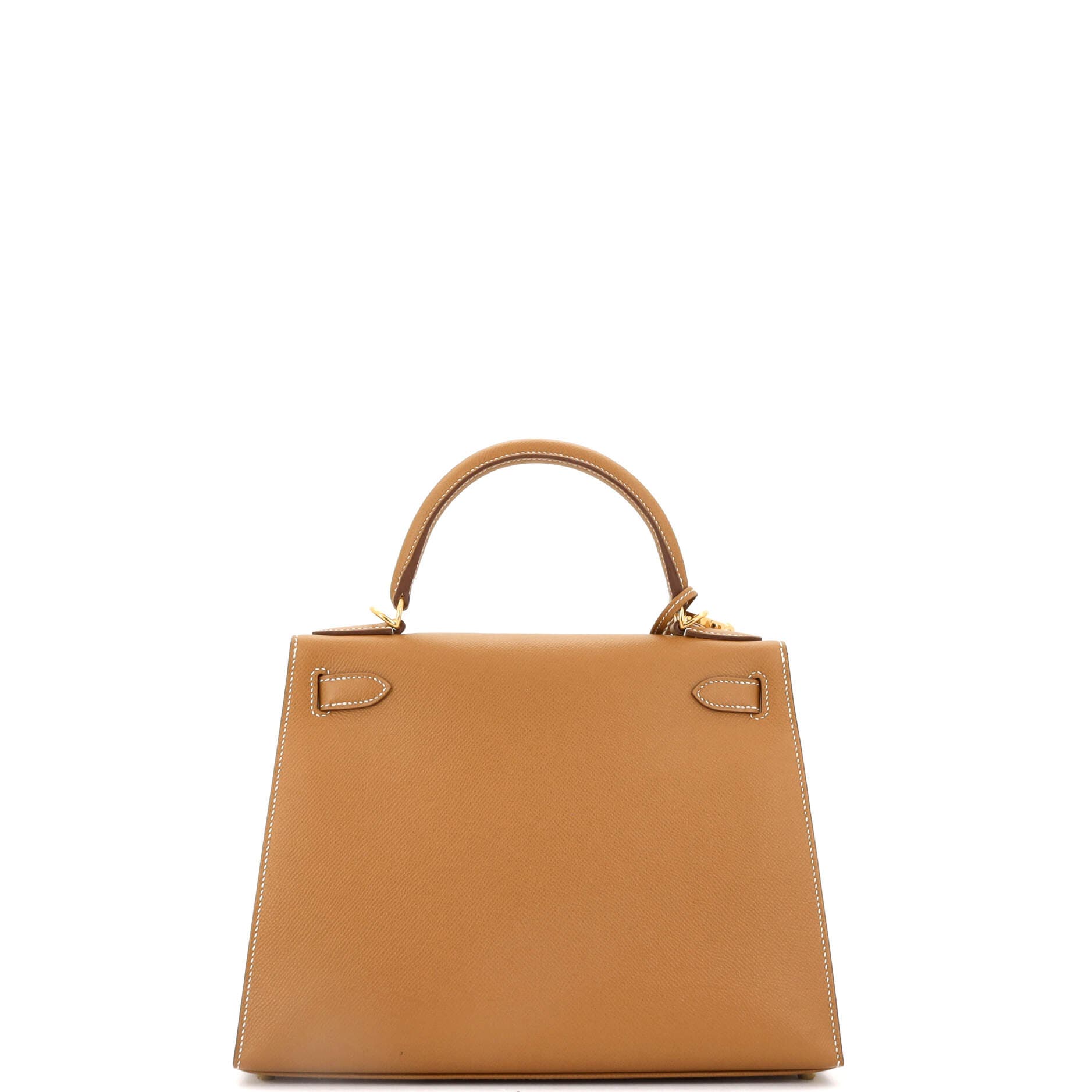 Pre-Owned Hermes Kelly Handbag Brown Epsom with Gold Hardware 28, Alternate, color, 