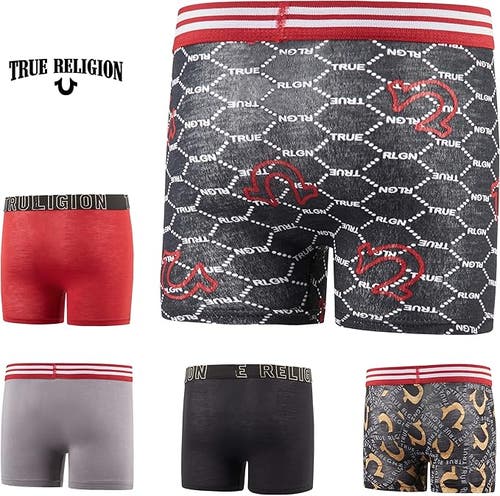 True Religion Boxer Briefs Pack Of 5 In Brown