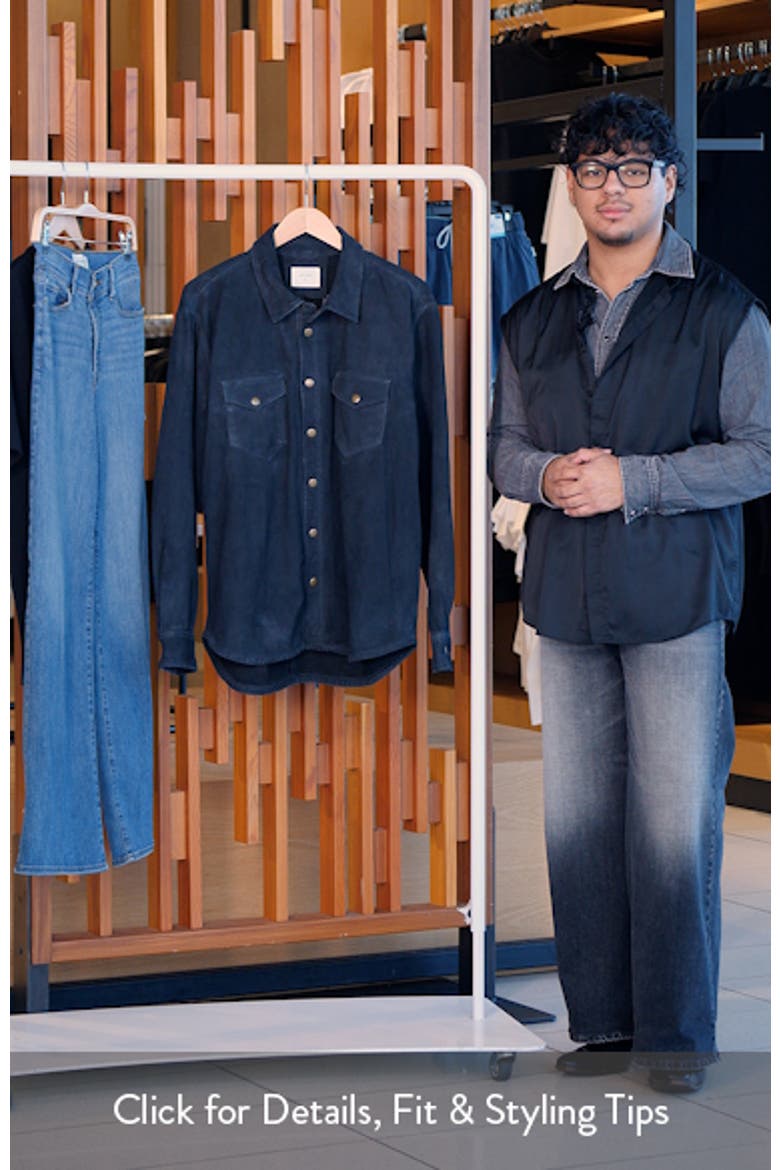 Billy Reid Savoy Waxed Suede Shirt Jacket (Men) | Nordstrom