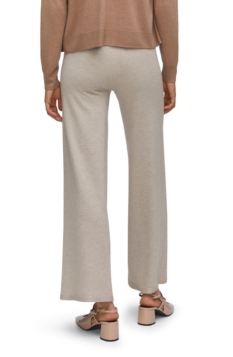 MANGO Fine Knit Wide Leg Pants, Alternate, color, 