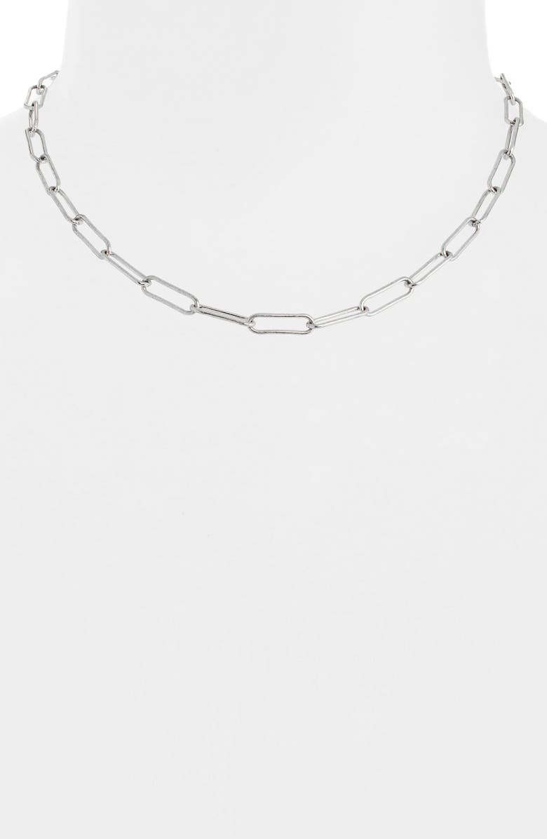 Madewell Paperclip Chain Necklace, Alternate, color,