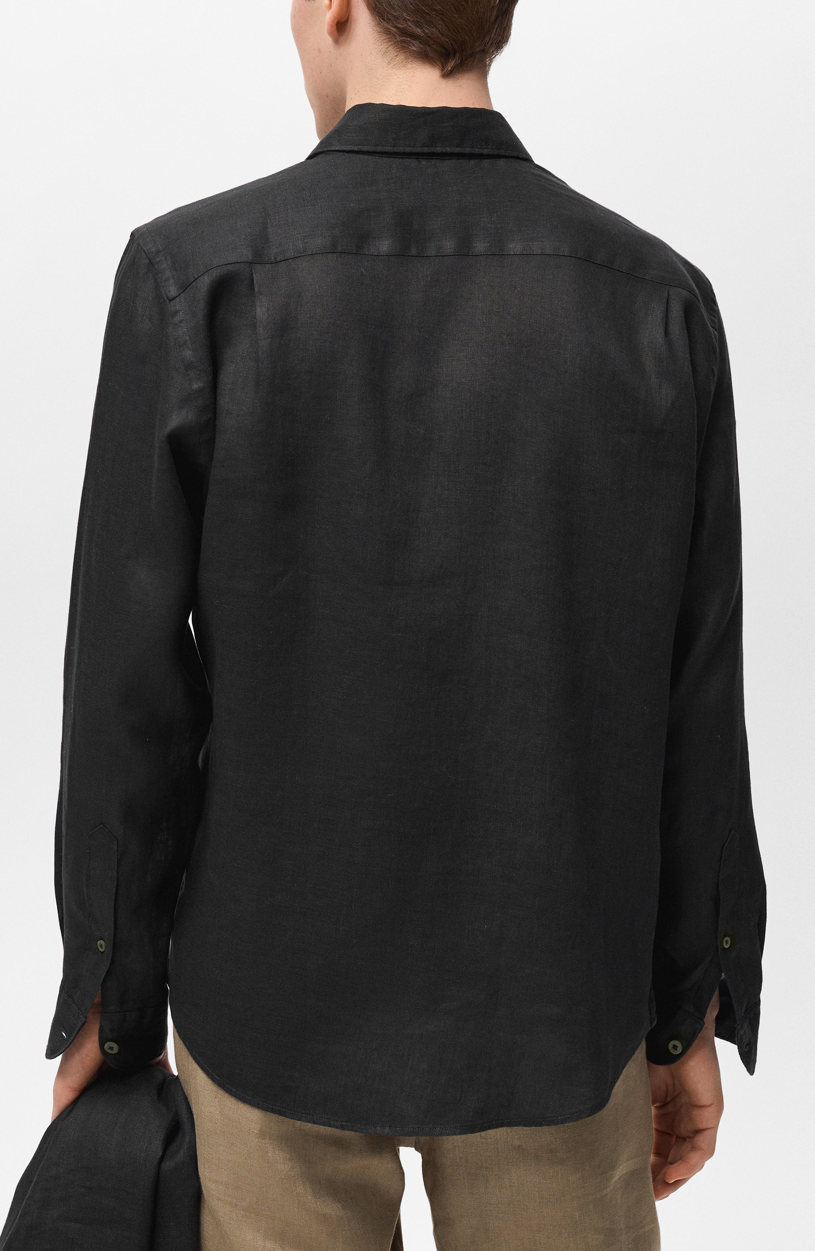 Regular Fit Linen Button-Up Shirt - image 2