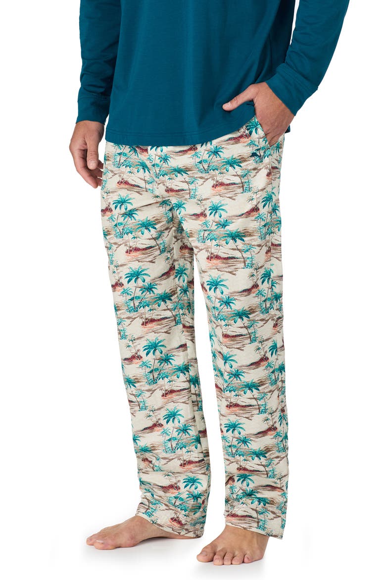 Cotton Pajama Pants, Alternate, color, OATMEAL PRINT