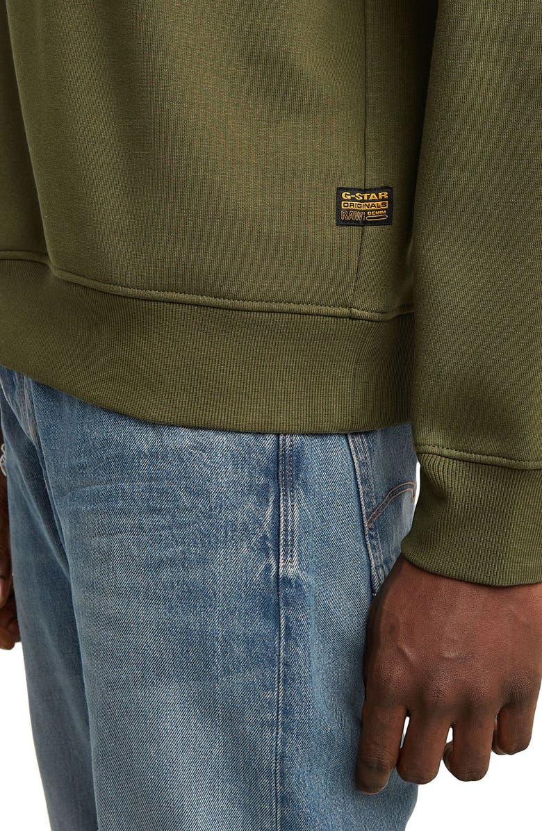 G-STAR Running Dog Crewneck Sweatshirt, Alternate, color, Shadow Olive