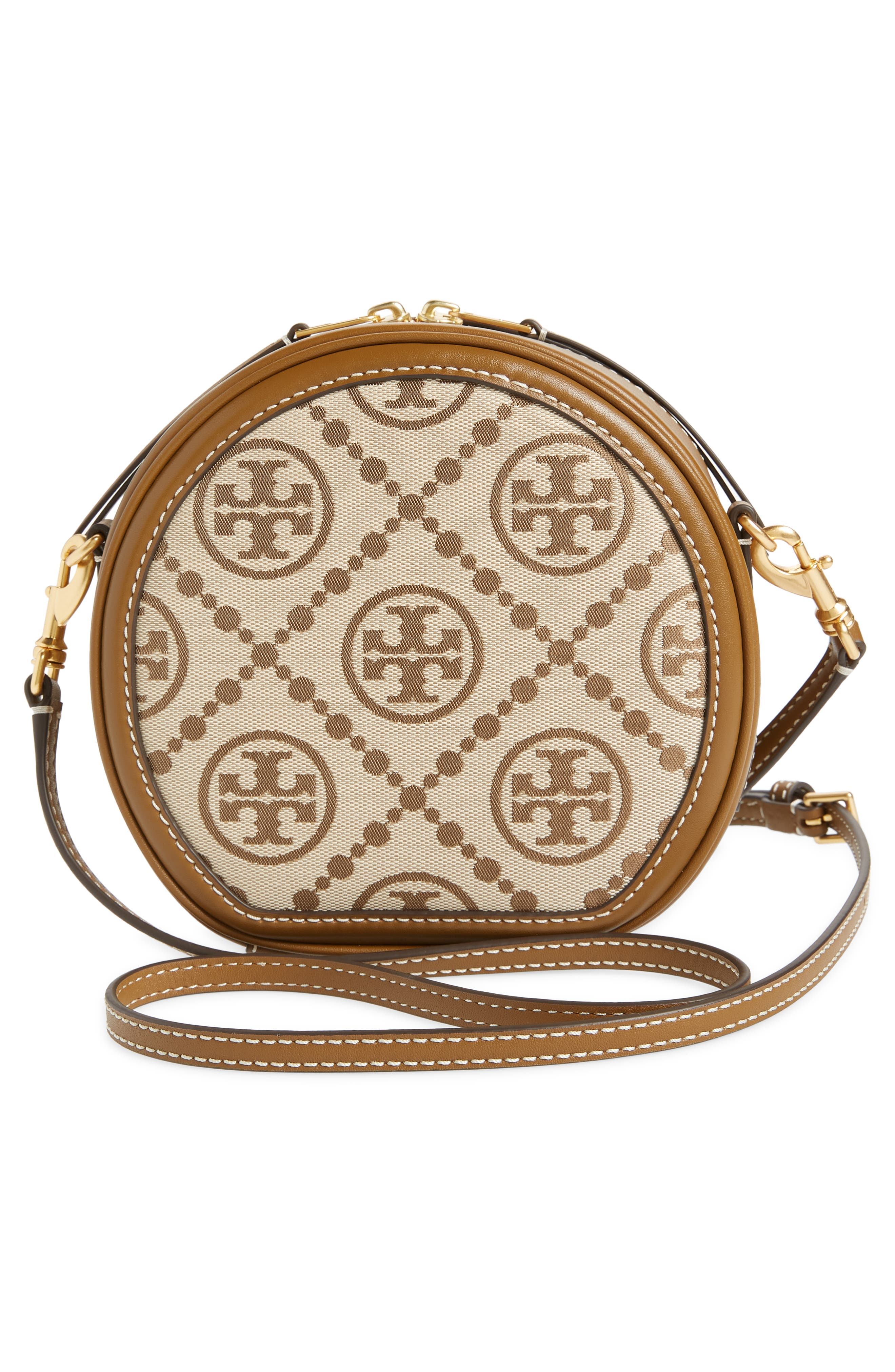 Tory Burch T Monogram Jacquard Moon Crossbody Bag, Alternate, color, 