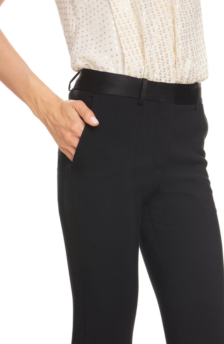 Victoria Beckham Split Hem Skinny Tuxedo Pants, Alternate, color, 