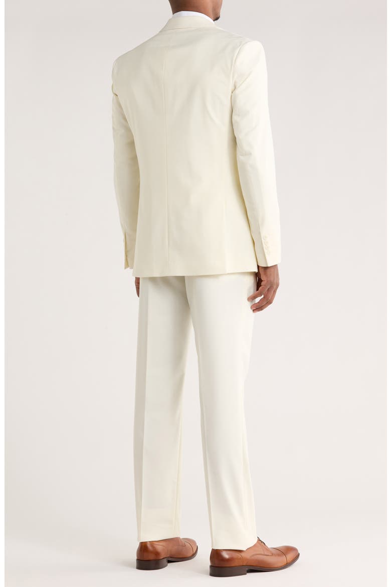 White Solid 3-Piece Suit, Alternate, color, IVORY