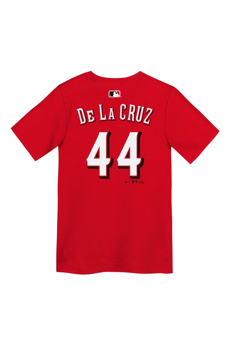 Preschool Elly De La Cruz Red Cincinnati Reds Name & Number T-Shirt, Alternate, color, Red