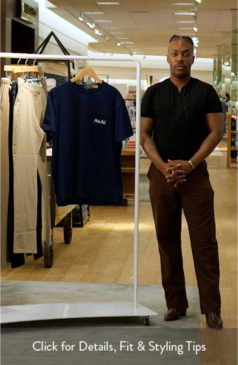 Classic Fit Polo Bear Embroidered Pocket Graphic T-Shirt, sales video thumbnail