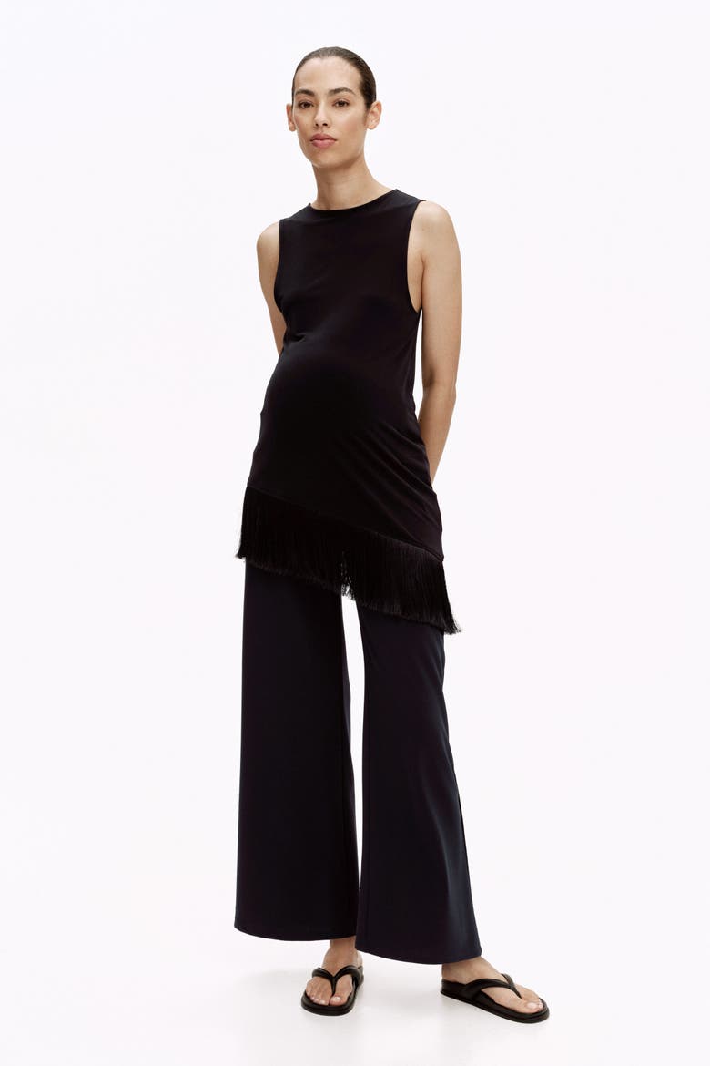 Mama Wide Trousers, Main, color, Navy blue