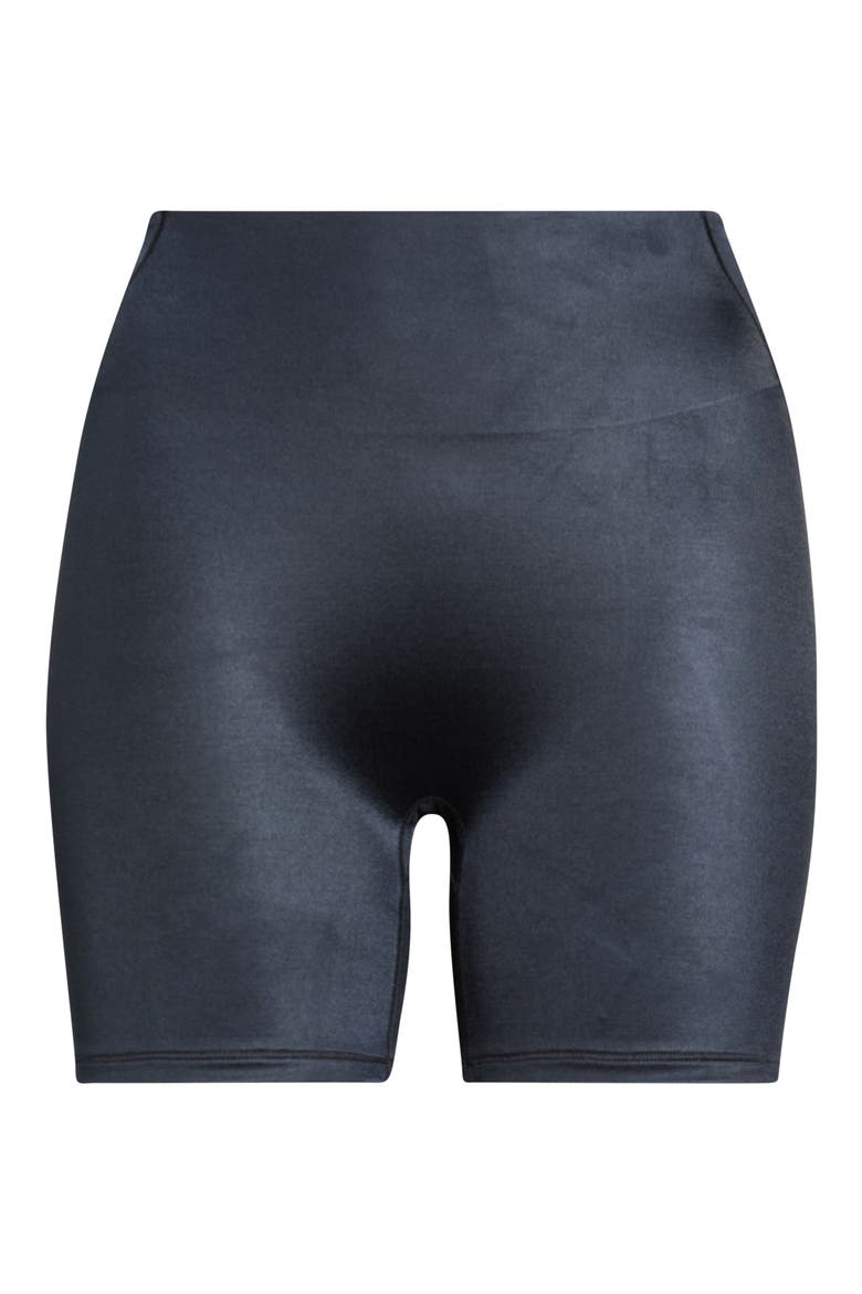 Shine High Waist Biker Shorts, Alternate, color, OBSIDIAN