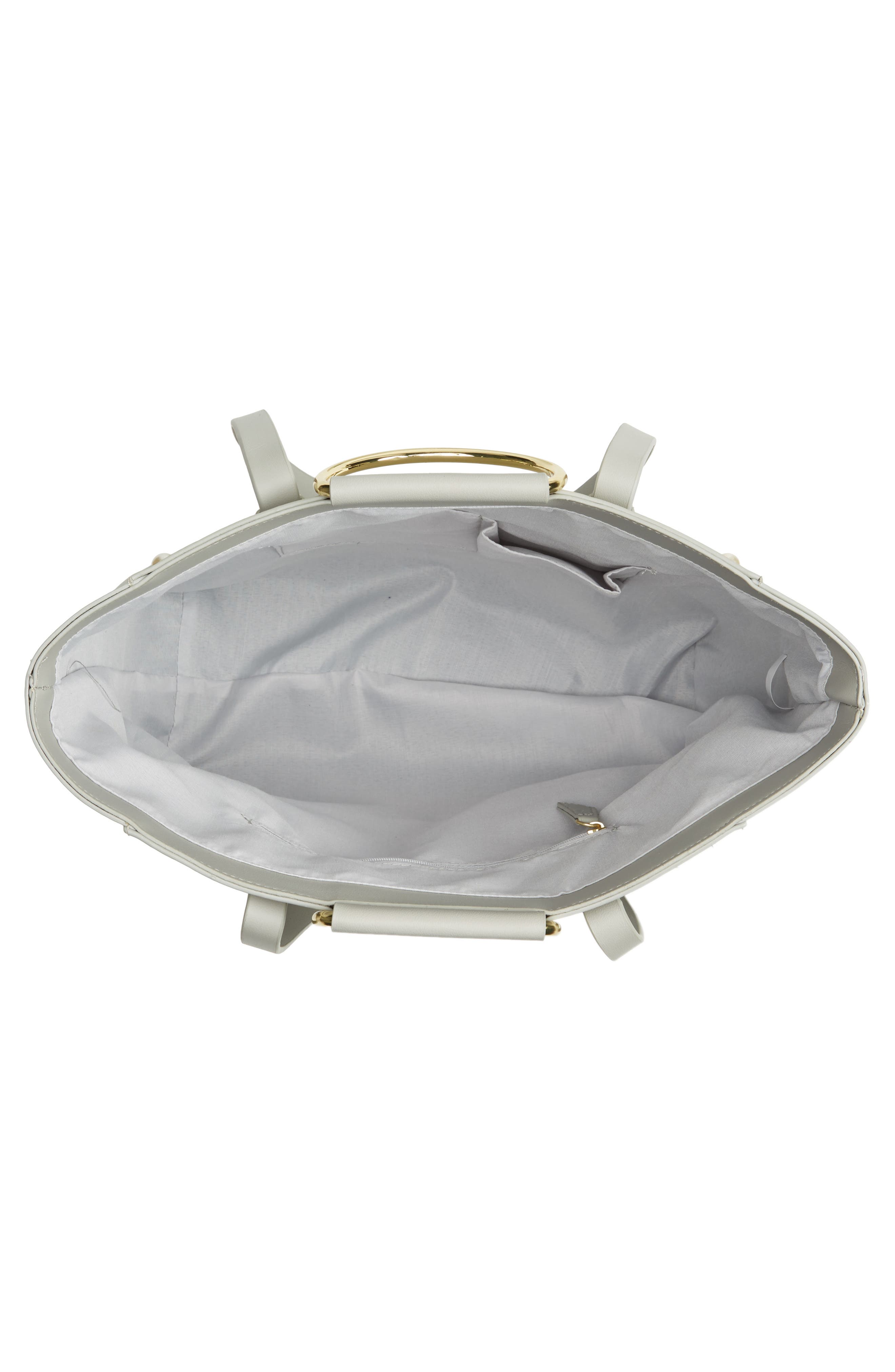 BP. Imitation Pearl Embellished Faux Leather Ring Tote, Alternate, color, 