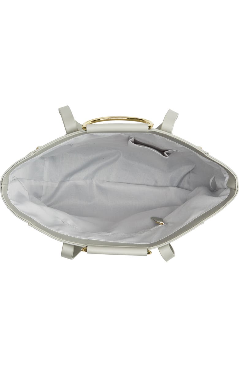 BP. Imitation Pearl Embellished Faux Leather Ring Tote, Alternate, color,