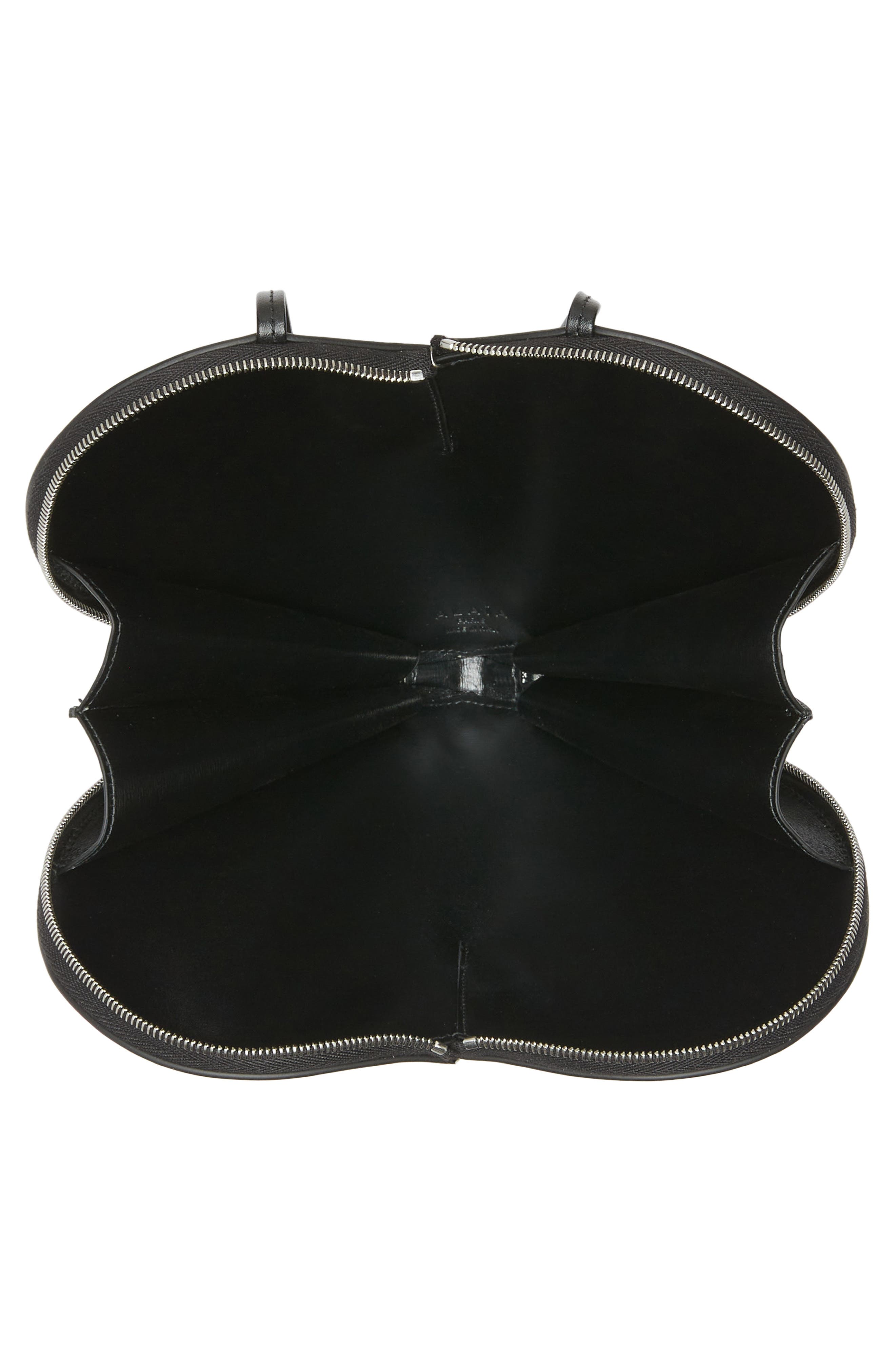 Alaïa Le Coeur Leather Crossbody Bag, Alternate, color, 999 - Noir