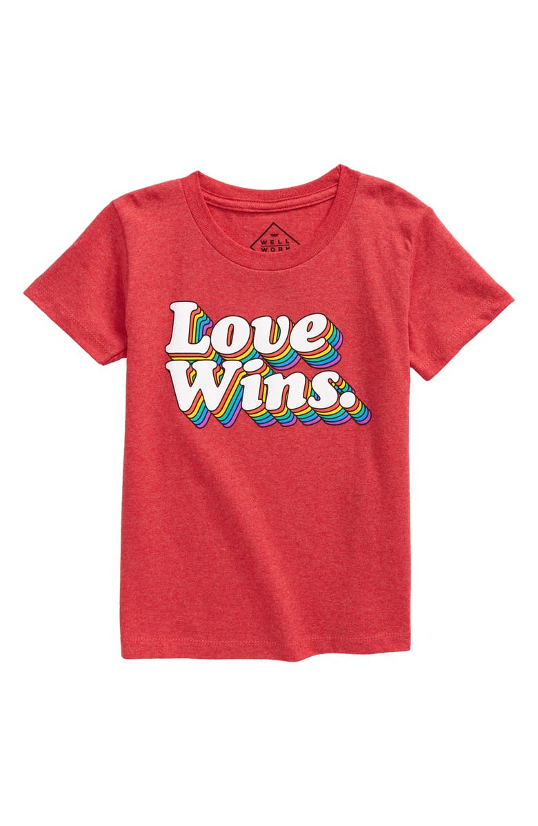 Jem Kids' Love Wins Pride Graphic Tee, Main, color, 