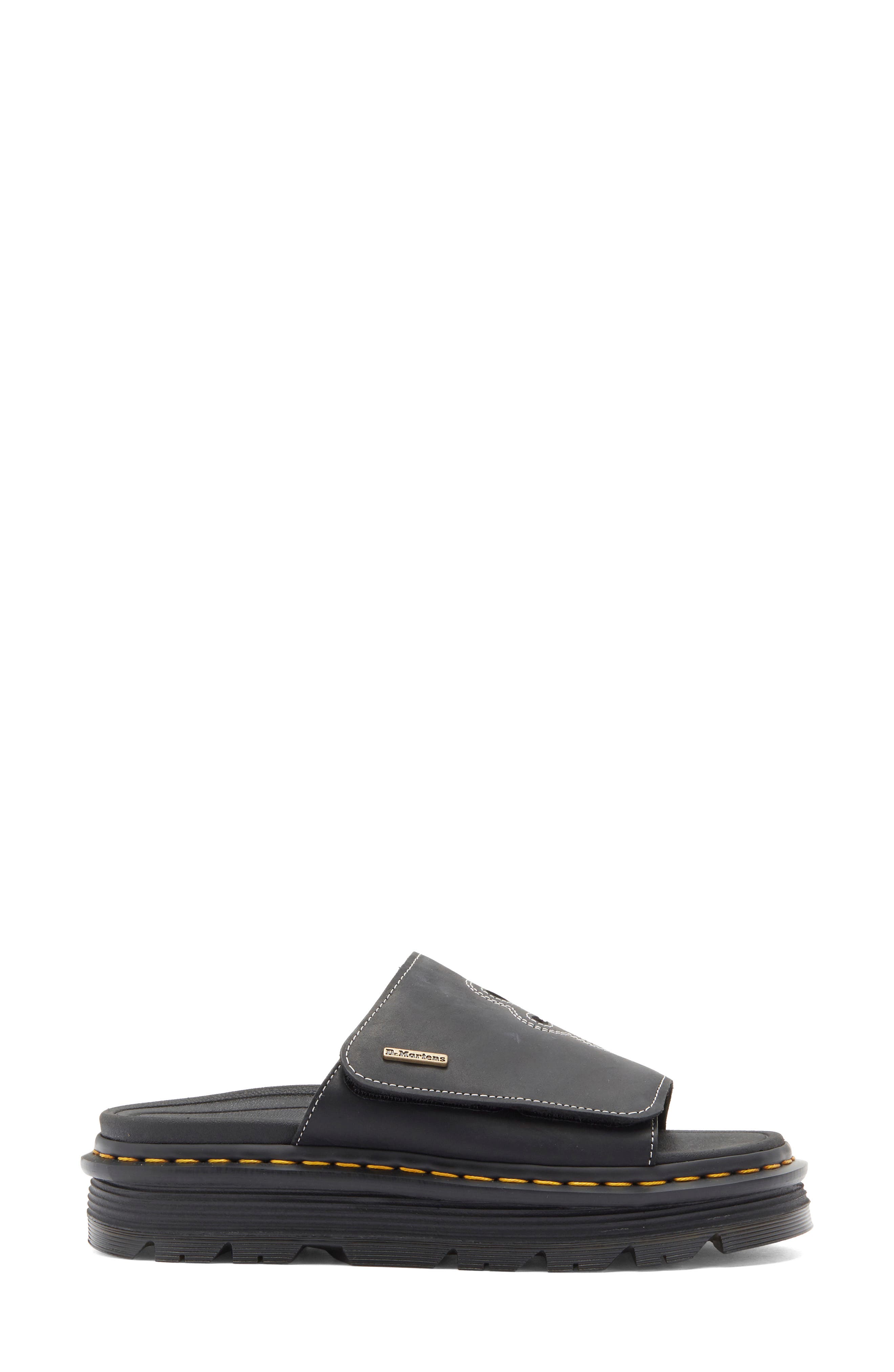 Dr. Martens ZebZag Flower Slide Sandal, Alternate, color, Black