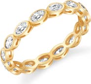 Crislu Oval Cut Cubic Zirconia Eternity Ring