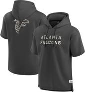 FANATICS Men's Fanatics Charcoal Atlanta Falcons Elements Future Ground Lettering Short Sleeve Pullover Hoodie