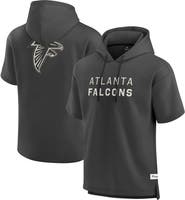 FANATICS Men's Fanatics Charcoal Atlanta Falcons Elements Future Ground Lettering Short Sleeve Pullover Hoodie