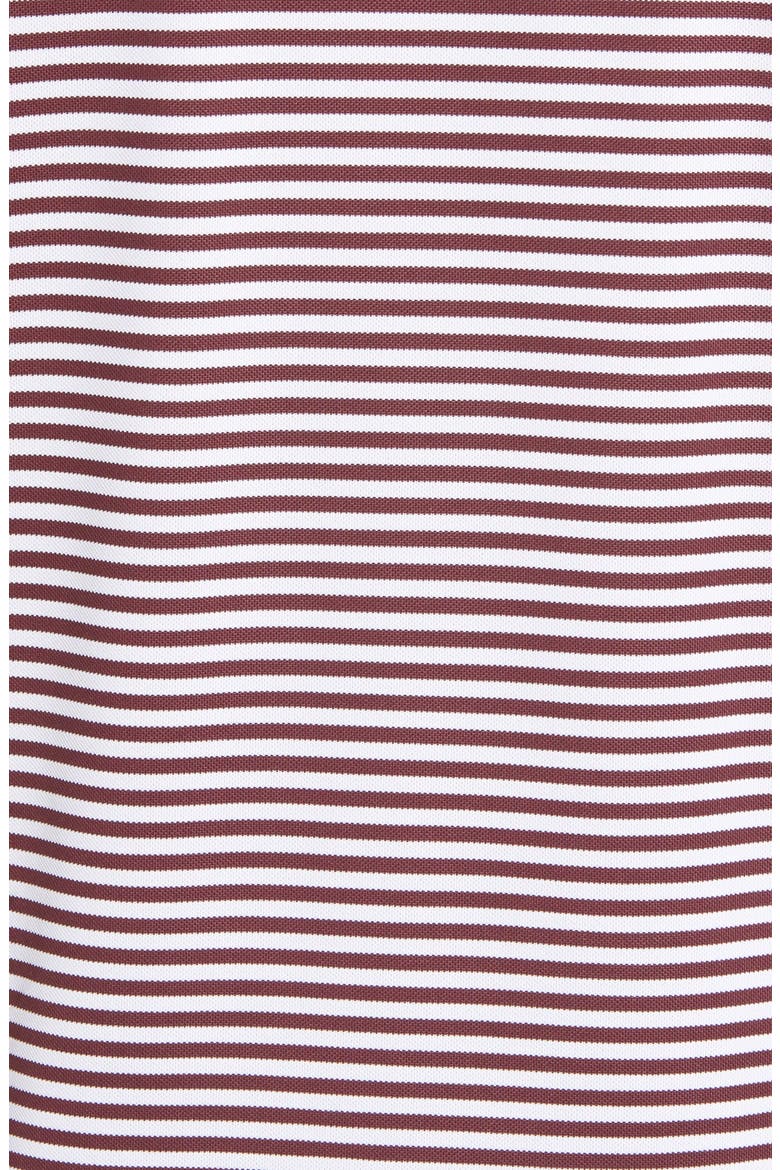Virtue Piqué Stripe Recycled Blend Polo, Alternate, color, BORDEAUX