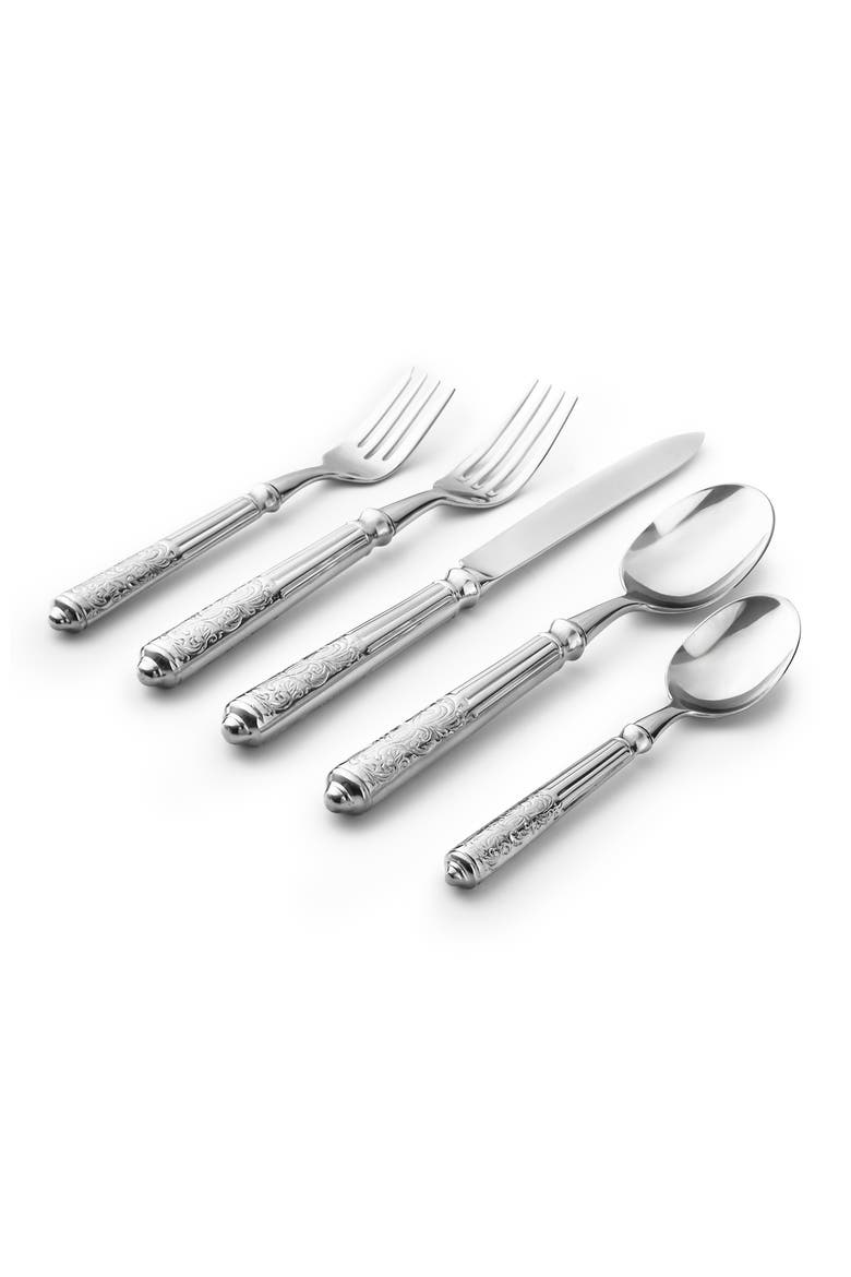 Amalfi 20-Piece Flatware Set, Alternate, color, SILVER
