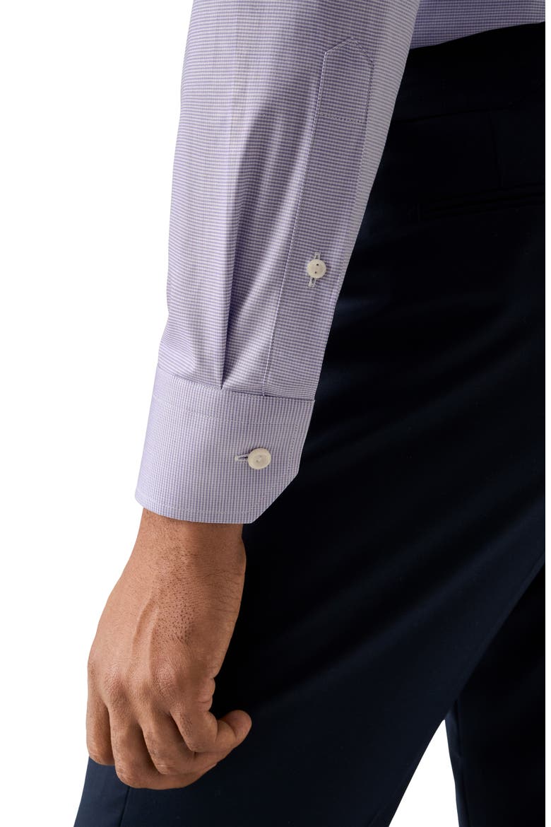 Slim Fit Microcheck Shirt, Alternate, color, MEDIUM PURPLE