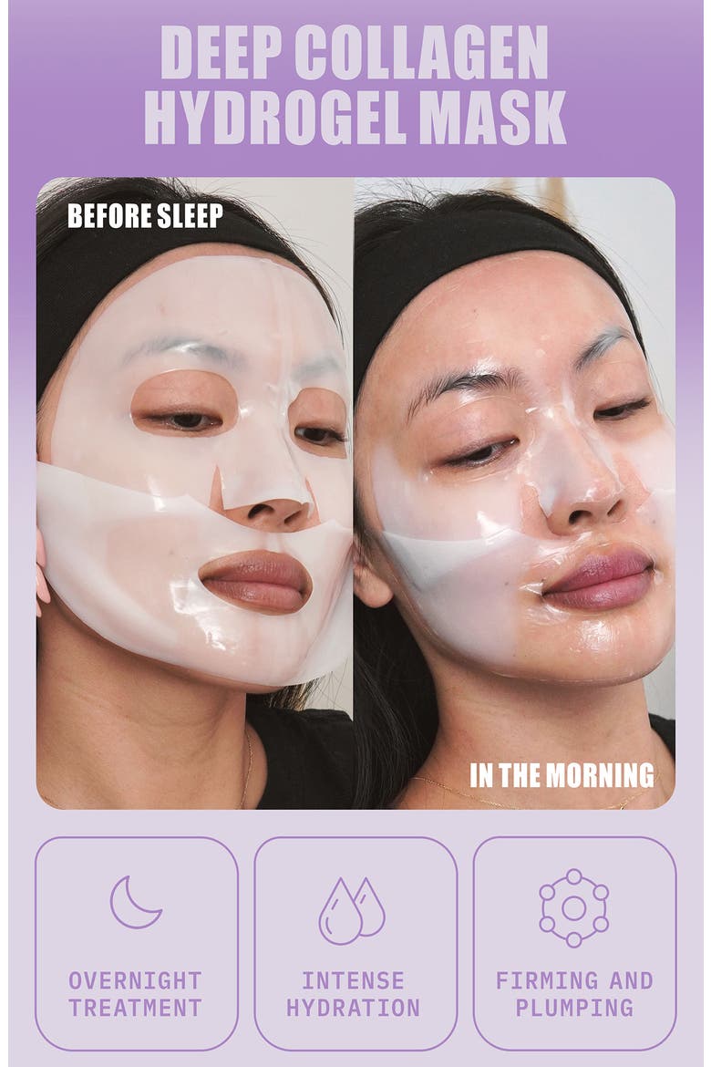 Deep Collagen Glass Skin Overnight Sheet Mask, Alternate, color, PURPLE