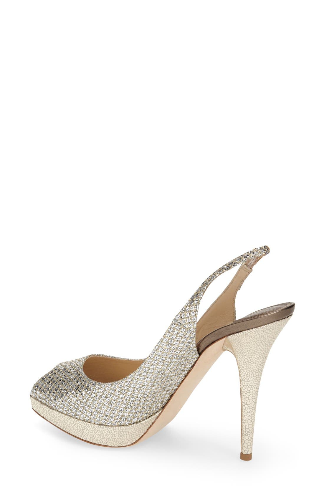 'Clue' Glitter Slingback Pump (Nordstrom Exclusive Color), Alternate, color, CHAMPAGNE GLITTER FABRIC