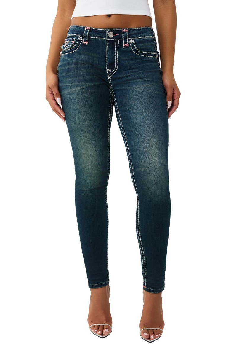 Jennie Skinny Jeans, Main, color, DARK WASH
