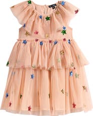 Ava & Yelly Kids' Sequin Star Tulle Tutu Dress