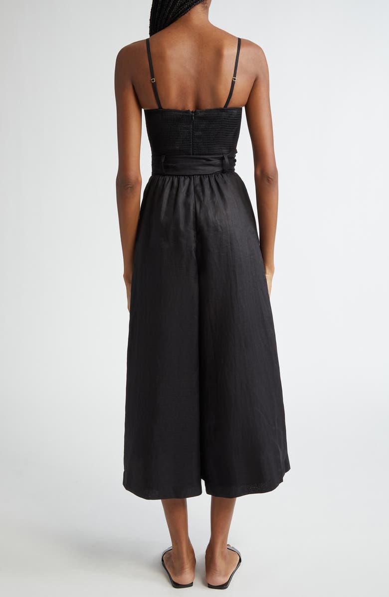 Zimmermann Golden Belted Linen Jumpsuit, Alternate, color, 