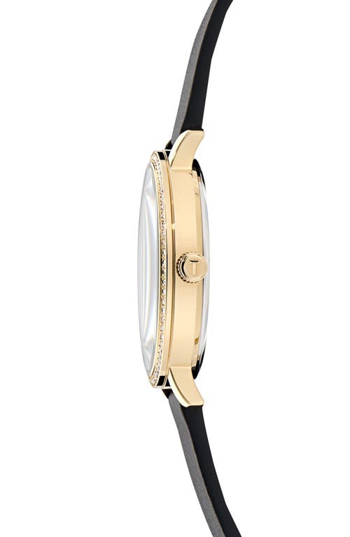 Ted Baker Floral Leather Strap Watch, 36mm In Black