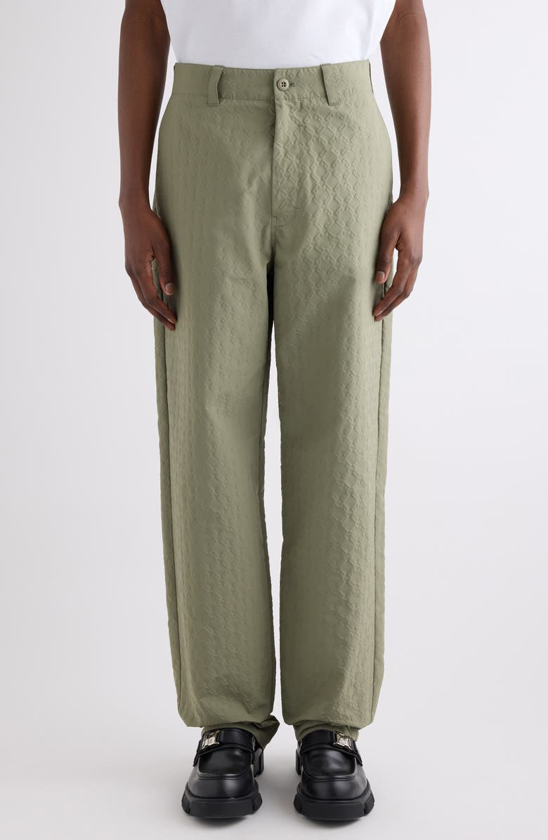 Givenchy Monogram 72 Embossed Trousers, Main, color, Almond Green