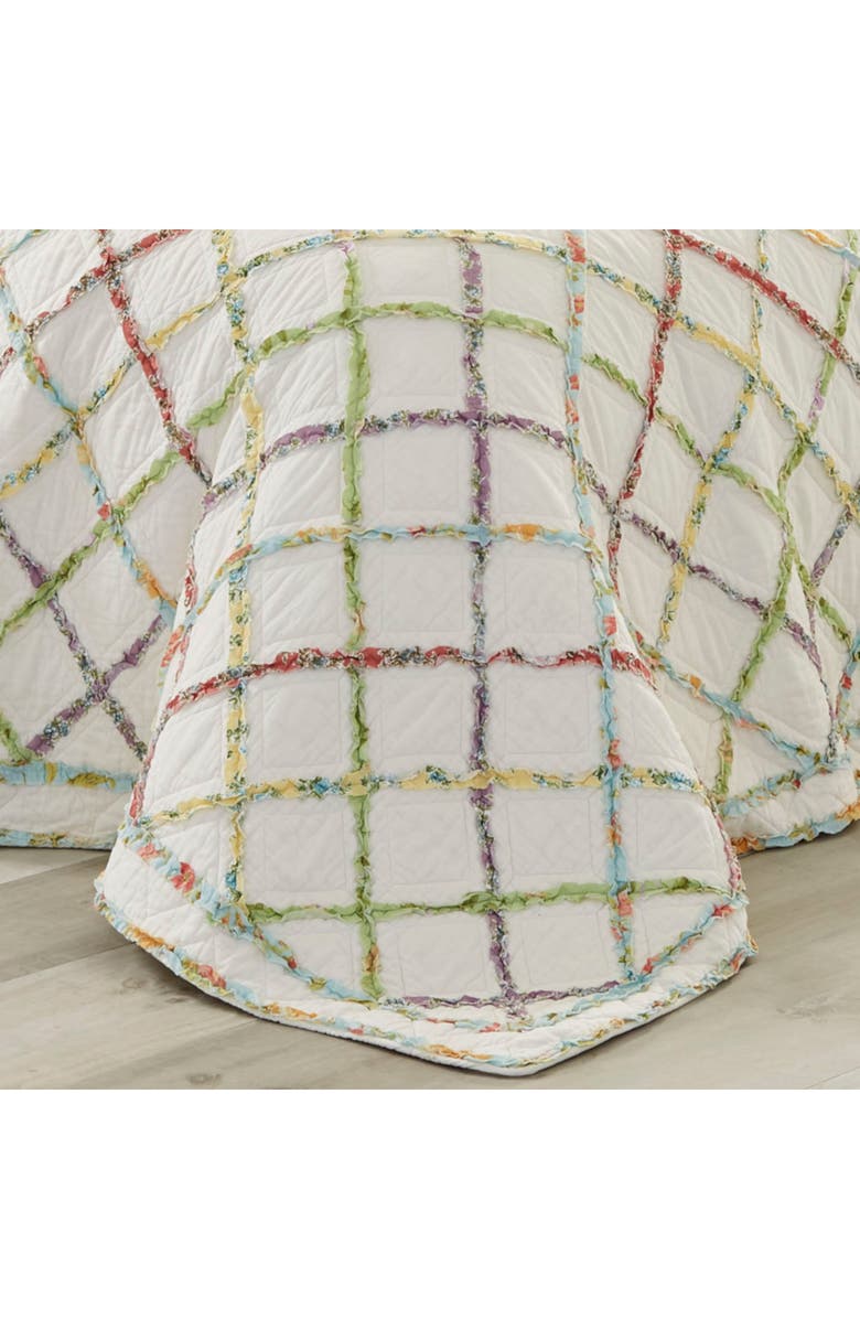 Laura Ashley Ruffle Garden Quilt, Alternate, color, Cream Multi