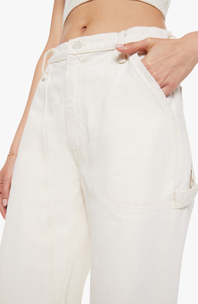 MOTHER The Chisel Sneak Wide Leg Jeans, Alternate, color, Natural Selection Ivory